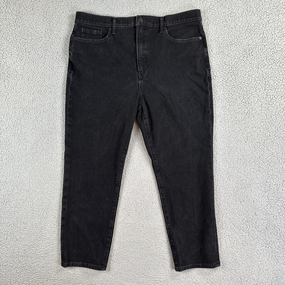 Banana Republic High Rise Slim Fit Jeans Women 34 Black Stretch Premium Denim
